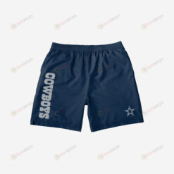 Dallas Cowboys Solid Wordmark Traditional Hawaiian Men Shorts Swim Trunks - Print Shorts