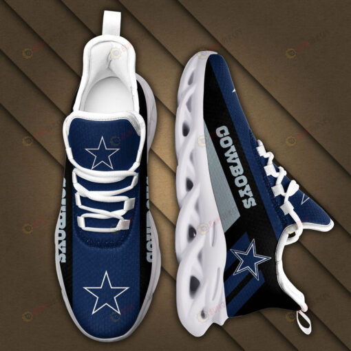 Dallas Cowboys Star Logo Blue Black 3D Max Soul Sneaker Shoes