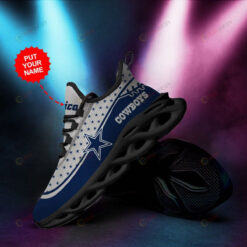 Dallas Cowboys Star Pattern Custom Name 3D Max Soul Sneaker Shoes