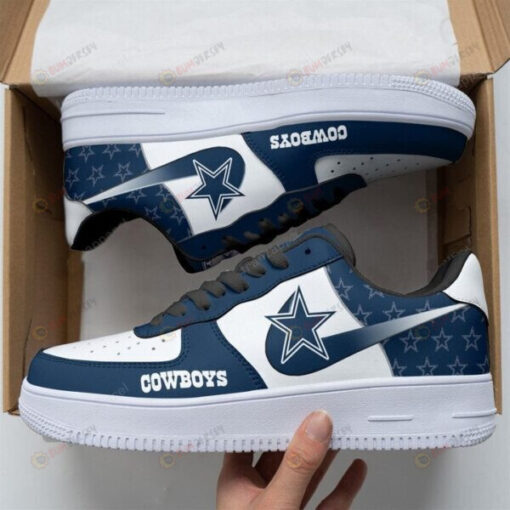 Dallas Cowboys Team Logo Star Pattern Air Force 1 Sneaker Shoes