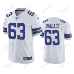 Dallas Cowboys Tyler Biadasz 63 White Vapor Untouchable Limited Jersey