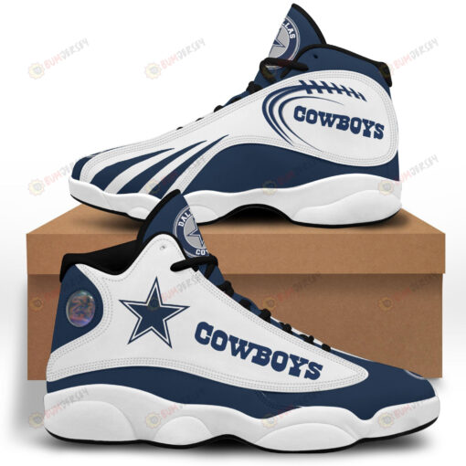 Dallas Cowboys White Blue Air Jordan 13 Sneakers Sport Shoes