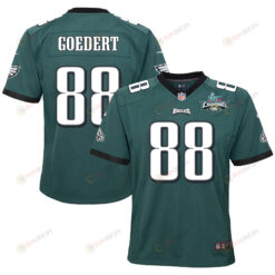 Dallas Goedert 88 Philadelphia Eagles Super Bowl LVII Champions 2 Stars 2 Stars Youth Jersey - Black