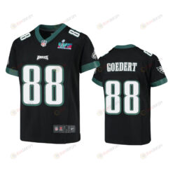 Dallas Goedert 88 Philadelphia Eagles Youth Super Bowl LVII Game Jersey - Black