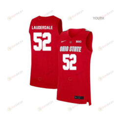 Dallas Lauderdale 52 Ohio State Buckeyes Elite Basketball Youth Jersey - Red