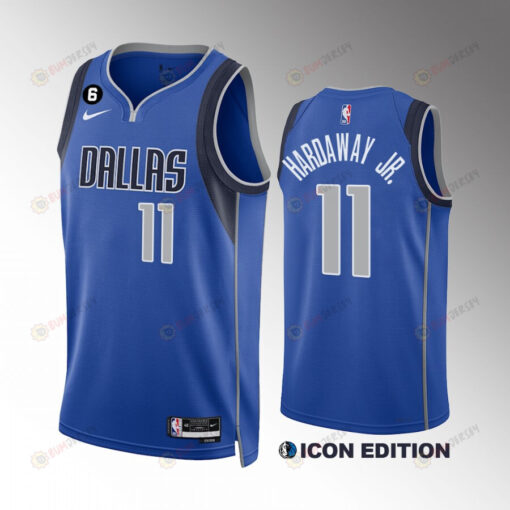 Dallas Mavericks Tim Hardaway Jr. 11 Royal Icon Edition Jersey 2022-23 Swingman