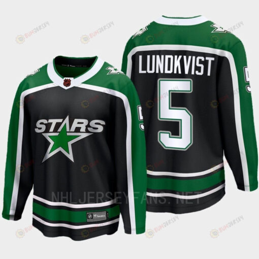 Dallas Stars 2022 Nils Lundkvist 5 Special Edition 2.0 Black 5 Jersey Breakaway Player