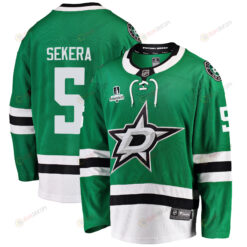 Dallas Stars Andrej Sekera 5 Home 2022 Stanley Cup Playoffs Breakaway Men Jersey - Green