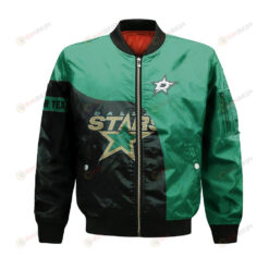 Dallas Stars Bomber Jacket 3D Printed Curve Style Custom Text And Number