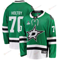 Dallas Stars Braden Holtby 70 Home 2022 Stanley Cup Playoffs Breakaway Men Jersey - Green