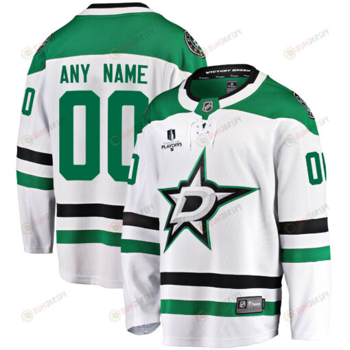 Dallas Stars Custom Away 2022 Stanley Cup Playoffs Breakaway Men Jersey - White