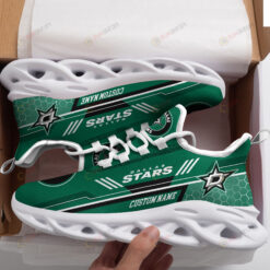 Dallas Stars Logo Custom Name Pattern 3D Max Soul Sneaker Shoes