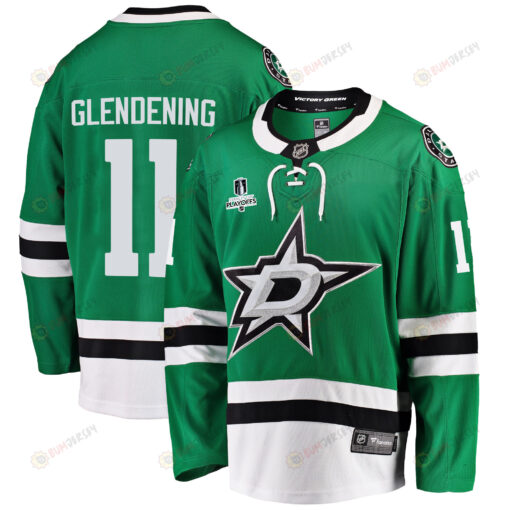Dallas Stars Luke Glendening 11 Home 2022 Stanley Cup Playoffs Breakaway Men Jersey - Green