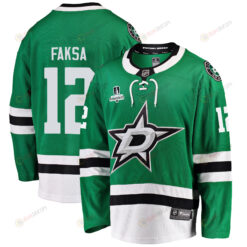 Dallas Stars Radek Faksa 12 Home 2022 Stanley Cup Playoffs Breakaway Men Jersey - Green