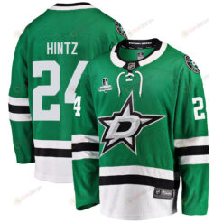 Dallas Stars Roope Hintz 24 Home 2022 Stanley Cup Playoffs Breakaway Men Jersey - Green
