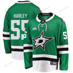 Dallas Stars Thomas Harley 55 Home 2022 Stanley Cup Playoffs Breakaway Men Jersey - Green