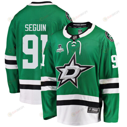 Dallas Stars Tyler Seguin 91 Home 2022 Stanley Cup Playoffs Breakaway Men Jersey - Green