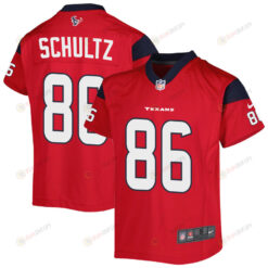 Dalton Schultz 86 Houston Texans Alternate Game Youth Jersey - Red