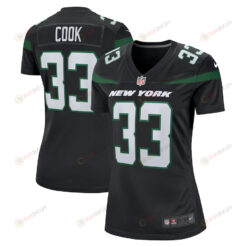 Dalvin Cook 33 New York Jets Women's Alternate Game Player Jersey - Stealth Black