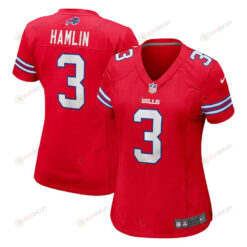 Damar Hamlin 3 Buffalo Bills Women's Alternate Game Jersey - Red