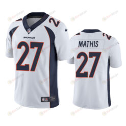 Damarri Mathis 27 Denver Broncos White Vapor Limited Jersey