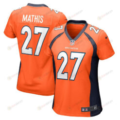 Damarri Mathis Denver Broncos Women's Game Player Jersey - Orange