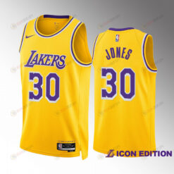 Damian Jones 30 2022-23 Los Angeles Lakers Gold Icon Edition Jersey Swingman