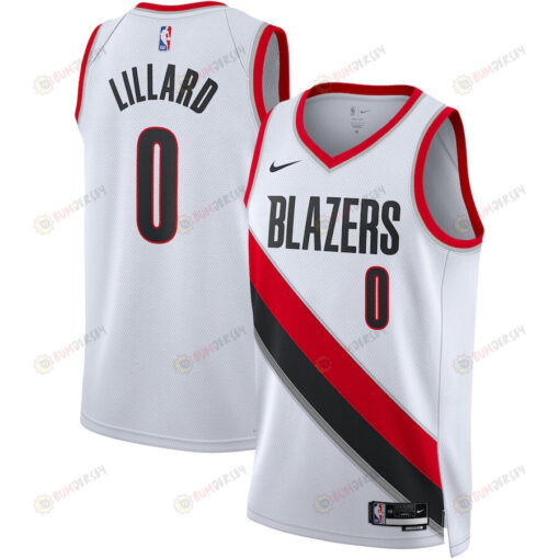 Damian Lillard 0 Portland Trail Blazers Men 2022/23 Swingman Jersey - Association Edition