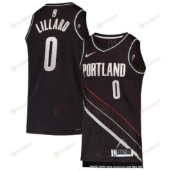 Damian Lillard 0 Portland Trail Blazers Select Series Rookie of the Year Swingman Team Jersey - Printing