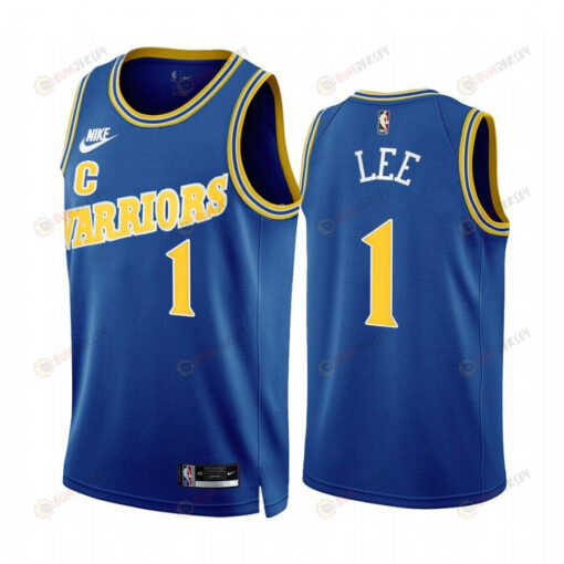 Damion Lee 2022-23 Golden State Warriors Royal 1 Classic Edition Jersey - Men Jersey