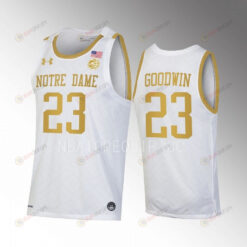Dane Goodwin 23 Notre Dame Fighting Irish White Jersey 2022-23 College Basketball