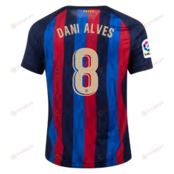 Dani Alves 8 Barcelona 2022/23 Home Men Jersey - Navy