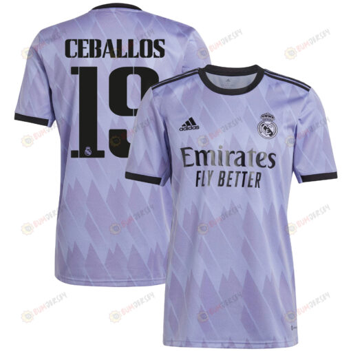 Dani Ceballos 19 Real Madrid 2022/23 Away Men Jersey - Purple