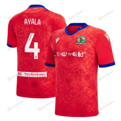 Daniel Ayala 4 Blackburn Rovers 2022-23 Third Jersey - Red