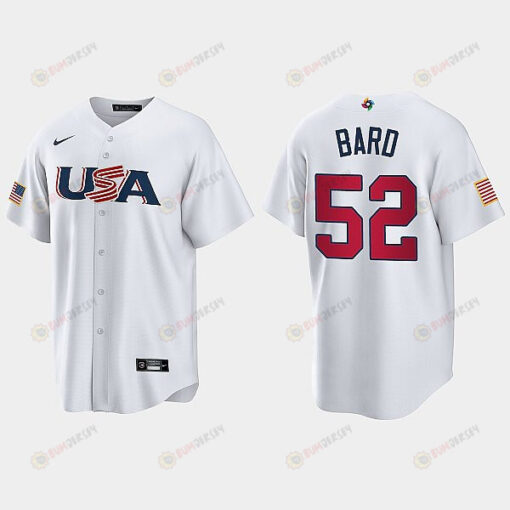 Daniel Bard 52 USA Baseball 2023 World Baseball Classic Jersey - White