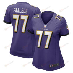 Daniel Faalele Baltimore Ravens Women's Player Game Jersey - Purple