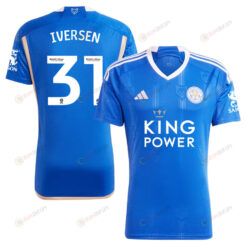 Daniel Iversen 31 Leicester City FC 2023/24 Home Men Jersey - Blue
