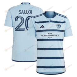 Daniel Salloi 20 Sporting Kansas City 2023 Hoops 4.0 Men Player Jersey - Light Blue