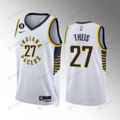 Daniel Theis 27 Indiana Pacers White Association Edition 2022-23 Men Jersey Swingman