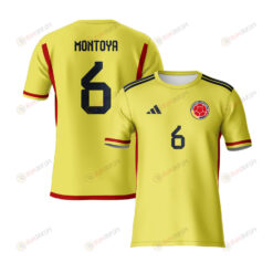 Daniela Montoya 6 Colombia 2023 Youth Home Jersey - Yellow - All Over Printed Jersey