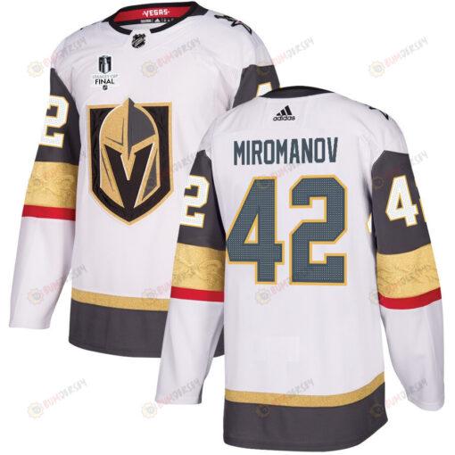 Daniil Miromanov 42 Vegas Golden Knights Stanley Cup 2023 Final Patch Away Breakaway Men Jersey - White