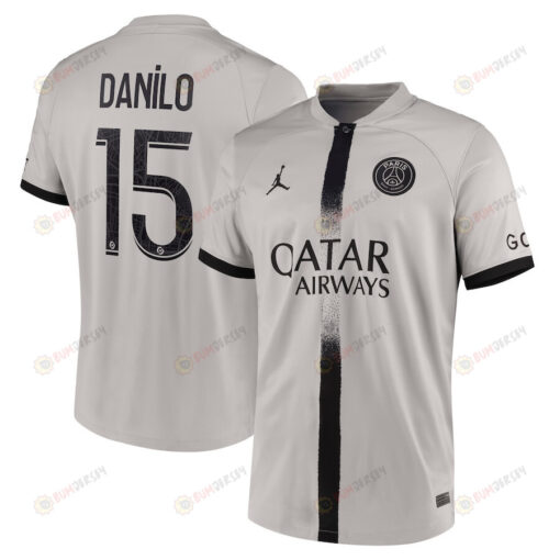 Danilo 15 Paris Saint-Germain 2022/23 Away Breathe Stadium Men Jersey - Black