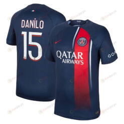 Danilo 15 Paris Saint-Germain 2023/24 Home Men Jersey - Navy