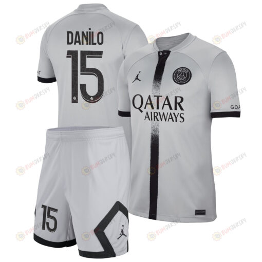 Danilo 15 Paris Saint-Germain Away Kit 2022-23 Men Jersey - Black