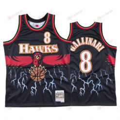 Danilo Gallinari 8 Atlanta Hawks Black Lightning Jersey