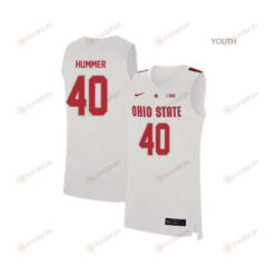 Danny Hummer 40 Ohio State Buckeyes Elite Basketball Youth Jersey - White