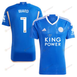 Danny Ward 1 Leicester City FC 2023/24 Home Men Jersey - Blue