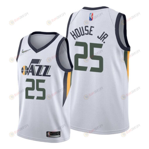 Danuel House Jr. 25 Utah Jazz 2022 Association Edition White Jersey 75th Diamond - Men Jersey