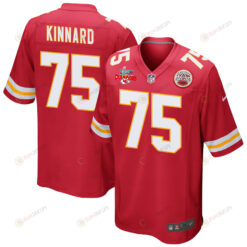 Darian Kinnard 75 Kansas City Chiefs Super Bowl LVII Champions 3 Stars Men's Jersey - Red