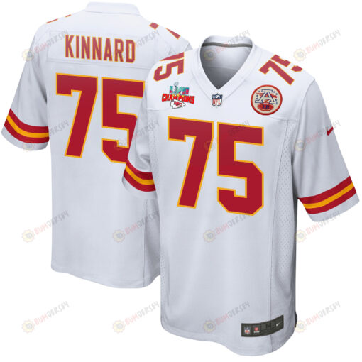 Darian Kinnard 75 Kansas City Chiefs Super Bowl LVII Champions 3 Stars Men's Jersey - White